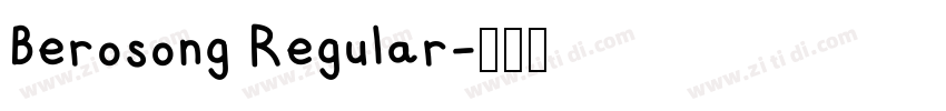 Berosong Regular字体转换 Berosong Regular字体转换